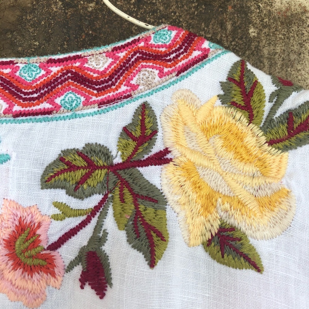 Johnny Was Embroidered Sleeveless Pocket Kimono L - Picture 13 of 16